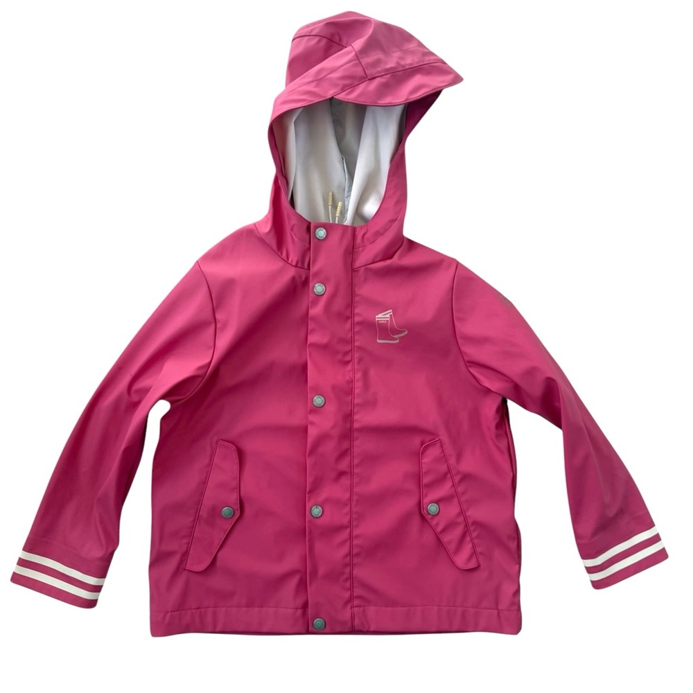 Aigle Girls Pink Rain Jacket Kids 4A 4T hooded water repellent Jacket